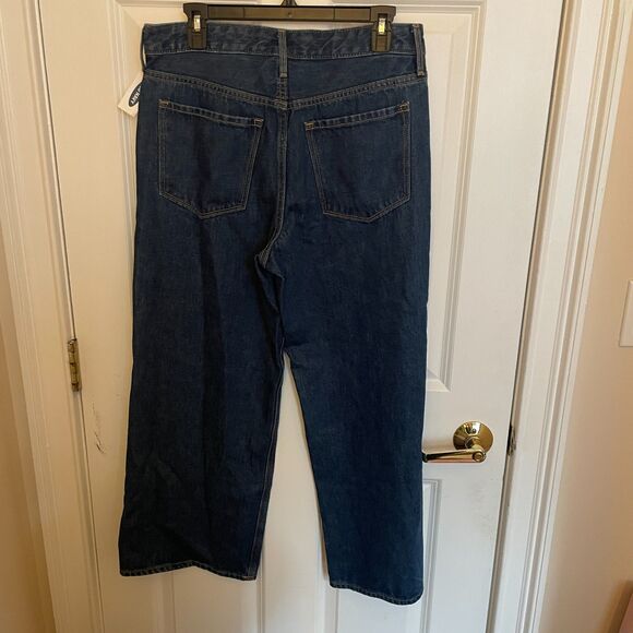 Old Navy NWT Wide Leg Extra High Rise Dark Wash Jeans Denim Size 8 Y2k Casual - Picture 7 of 8